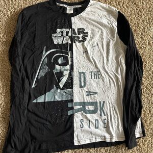 Star Wars Black and White Long Sleeve Shirt